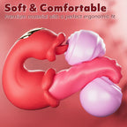 Rose Tongue Clit Licking Dual Vibrator Dildo