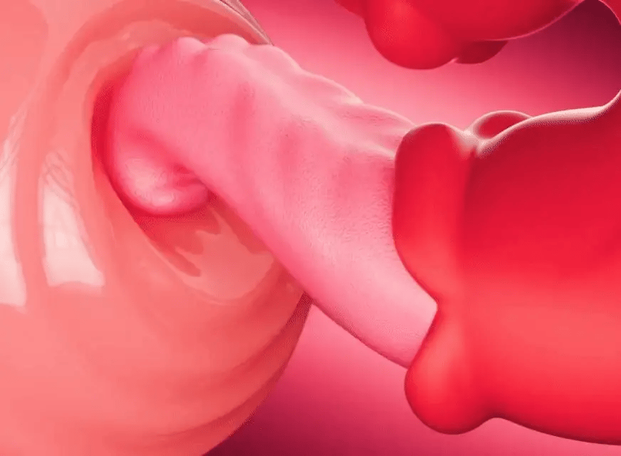 Rose Tongue Clit Licking Dual Vibrator Dildo