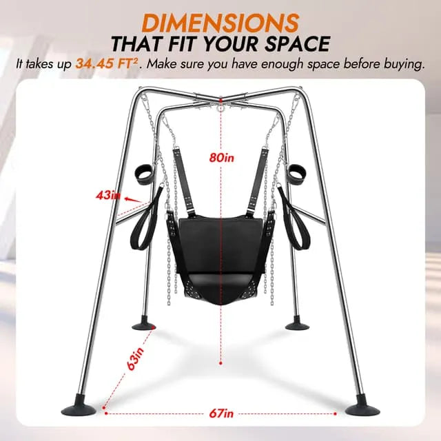 1000 Swing - Utimi Heavy-Duty Sex Swing Stand – Adjustable Couples Sling with 1000 lb Steel Frame