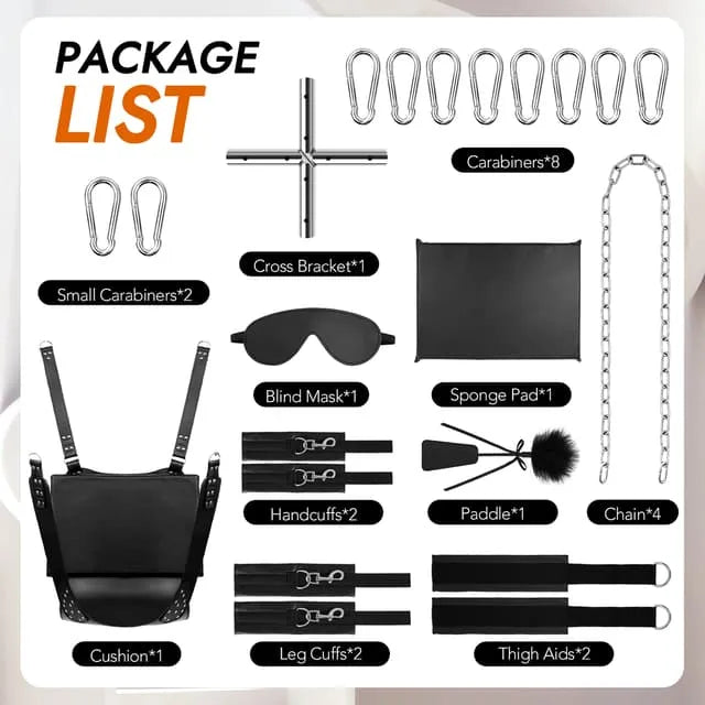1000 Swing - Utimi Heavy-Duty Sex Swing Stand – Adjustable Couples Sling with 1000 lb Steel Frame