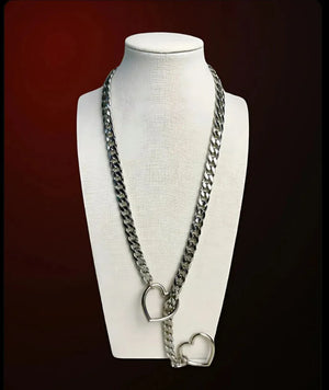 HEART SLIP CHAIN NECKLACE